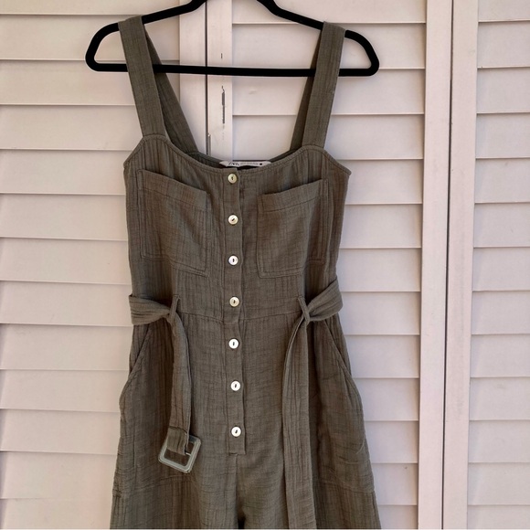 ZARA maya jumpsuit Rompers Size XS Long textured jumpsuit. - Picture 5 of 14